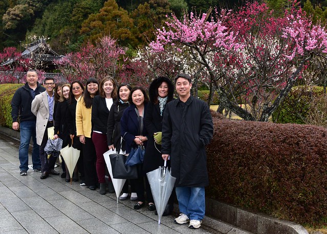 The delegates sightseeing in Yamaguchi